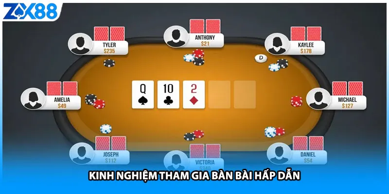 Kinh nghiệm tham gia bàn bài hấp dẫn